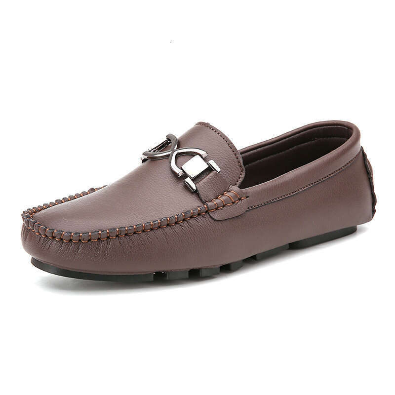British style set foot bean 2023 spring and autumn suede casual men's big size shoes 39-45 loafers
