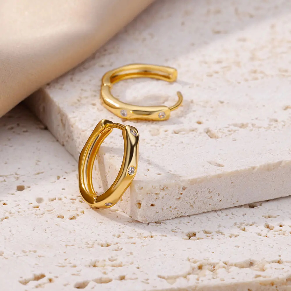 Elegant Round Earrings for Women Girls Stainless Steel Hoop Earrings Vintage Wedding Engagement Aesthetic Jewerly aretes 251131