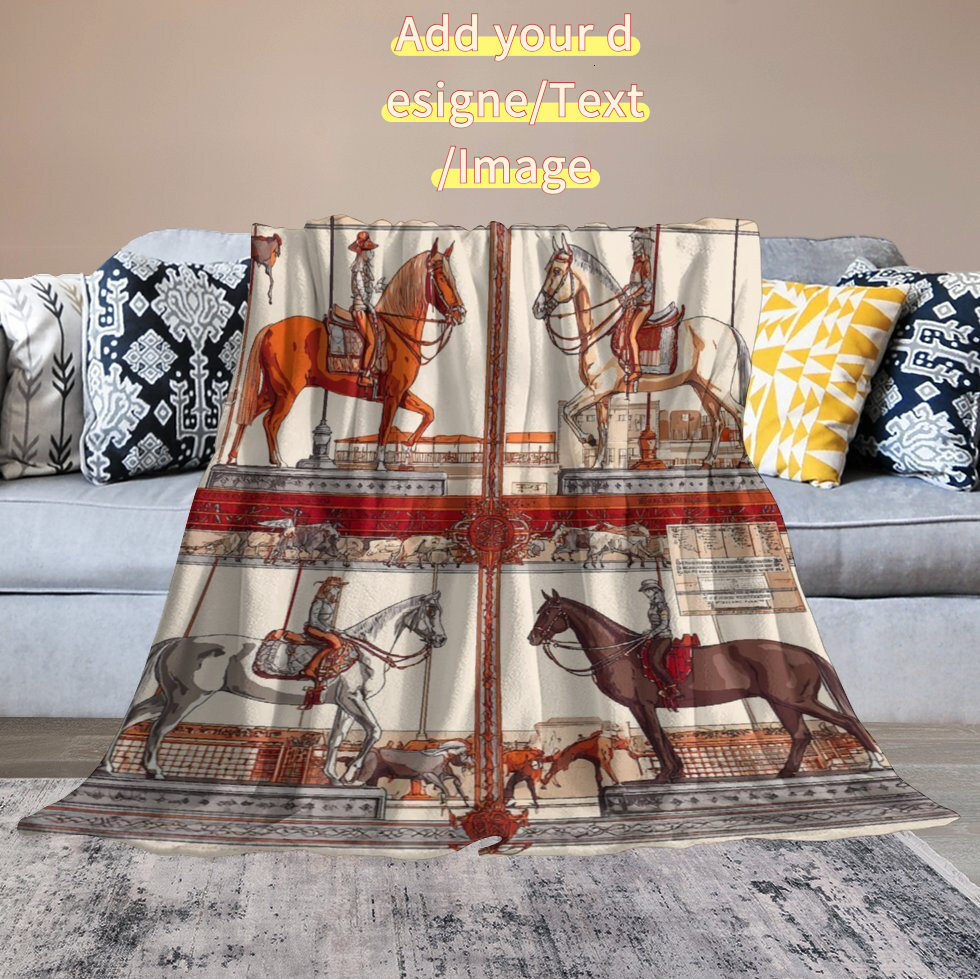 Custom H Designer Horse blanket blanket throw cashmere vibration blanket copert Home Travel Throw Summer Air Conditioner Beach home bedding blankets throws H85