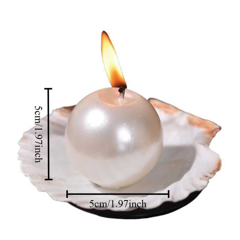 1Pcs Pearl Scented Candles Romantic Dinner Home Decor No Smoking Aromatherapy with Shells Atmosphere High Luxury C251105