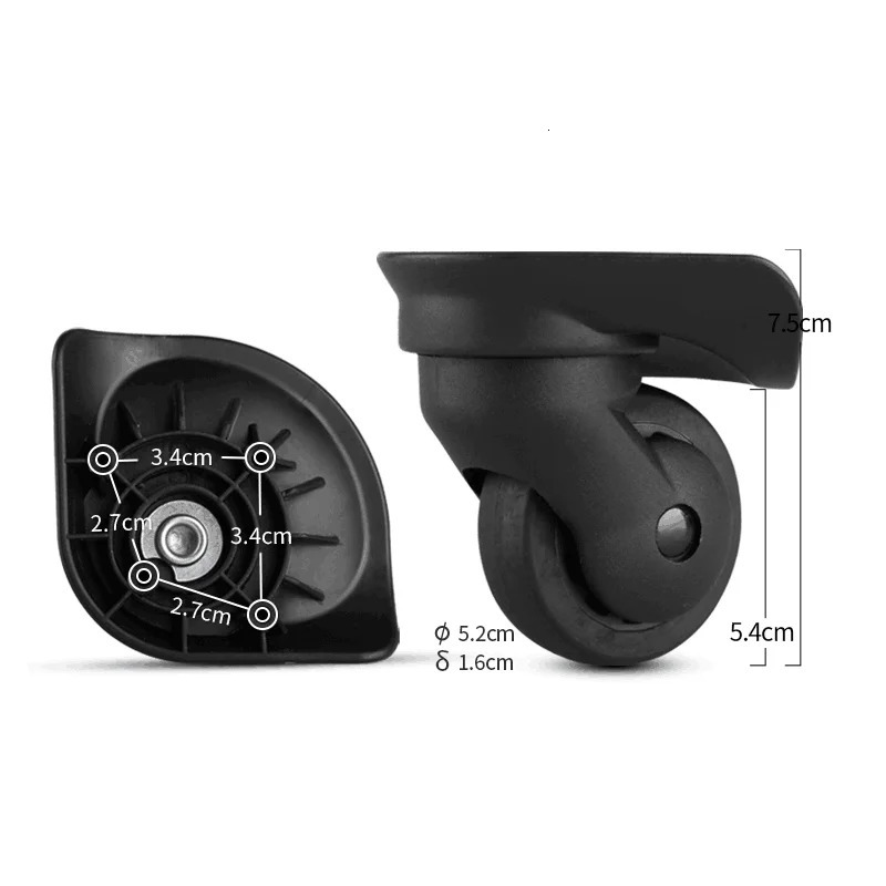2PCSSet W076 Wheels For Suitcase Universal Wheel Trolley Wheels Luggage Accessories Replacement Spare Parts Smooth Wearresista 251031