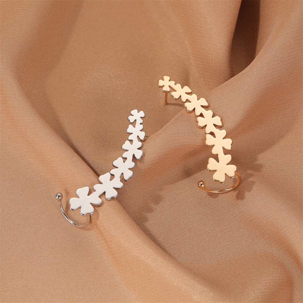 New Earrings Minimalist Simple Star Heart Hooks Street Style Non-mainstream Single Ear Jewelry