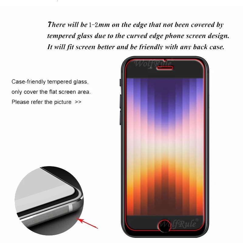 4Pcs For 2020 7 8 Plus Tempered Glass Transparent Clear 9H Screen Protector iPhone SE 2022