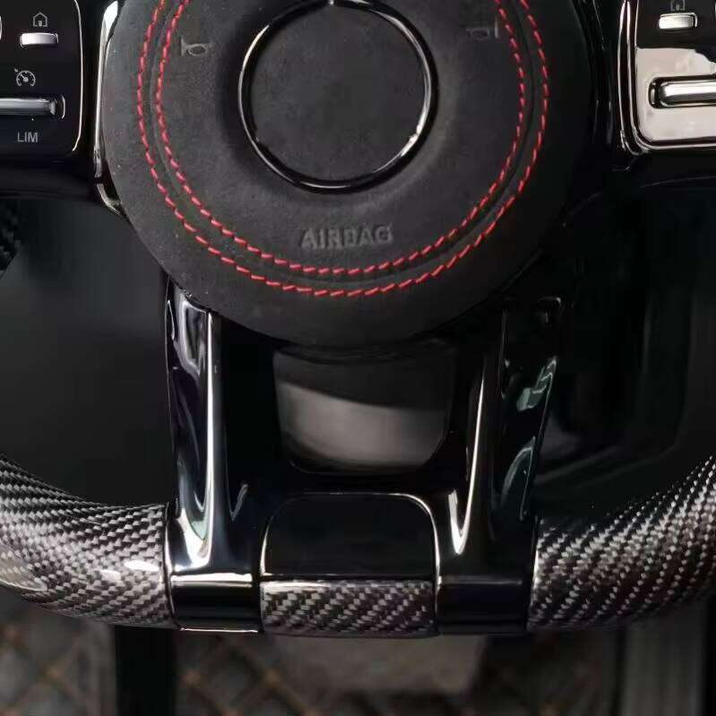 Black Style Half Perforated Leather Carbon Steering Wheel for Mercedes Benz W213 C238 W463 W464 W222 C217 CLS C257 W205 C63 AMG