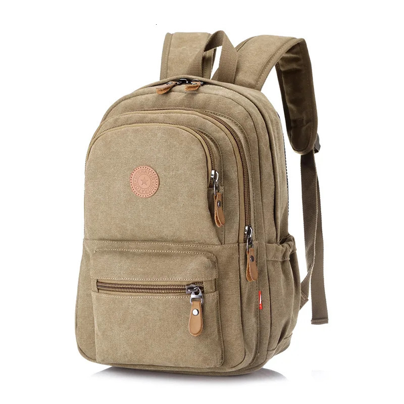 Korean Version Trendy Backpack Casual Canvas Backpack Unisex Travel Computer School Bag Large Capacity Retro Student Backpack 251104
