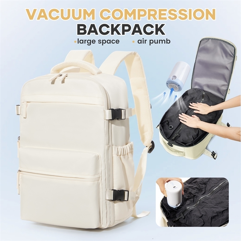 Ryanair Backpack Travel Cabin Airplane 40x20x25 Air Vacuum compression Backpack Women Men Backpack Business Laptop Bag Handbag 251027ww