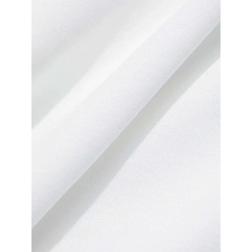 White Chinese Bamboo Embroideryt-Shirt For Women Summer 2025 Waist Short Sleeve Tees Side Hem Slit Tops