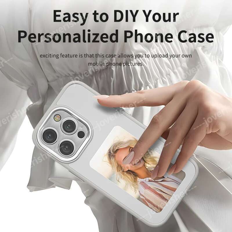 NFC Picture Ink for iPhone 16 15 14 13 Pro Max DIY Case Screen Phone Cover Cartoon Protection Funda Battery Free