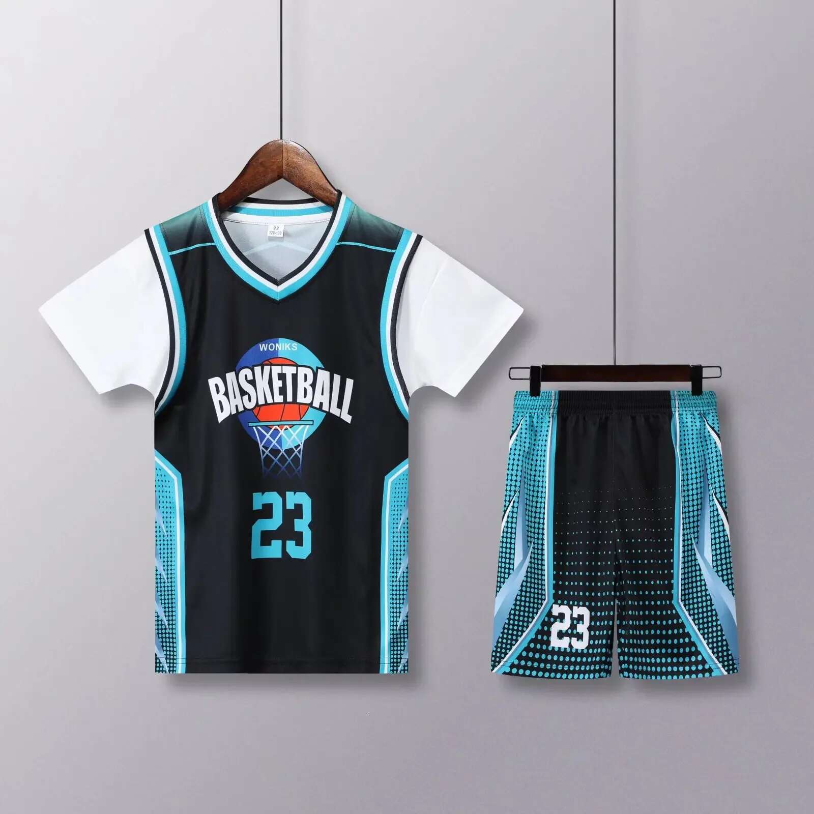 NEW 24 25 Children's clothing suit boy girl Fans Basketball Jerseys 23 Fake two-piece uniform kit training Shirts and shorts