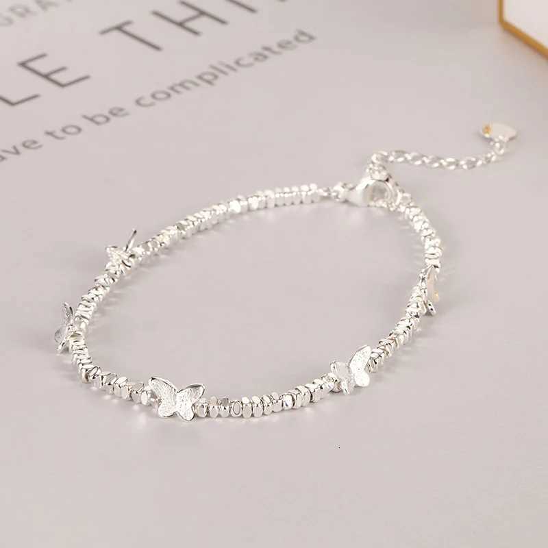 VENTFILLE 925 Sterling Silver Butterfly Bracelet for Girl Bead String Design Insect Fashion Versatile Jewelry Gift DropshippingXJ251105