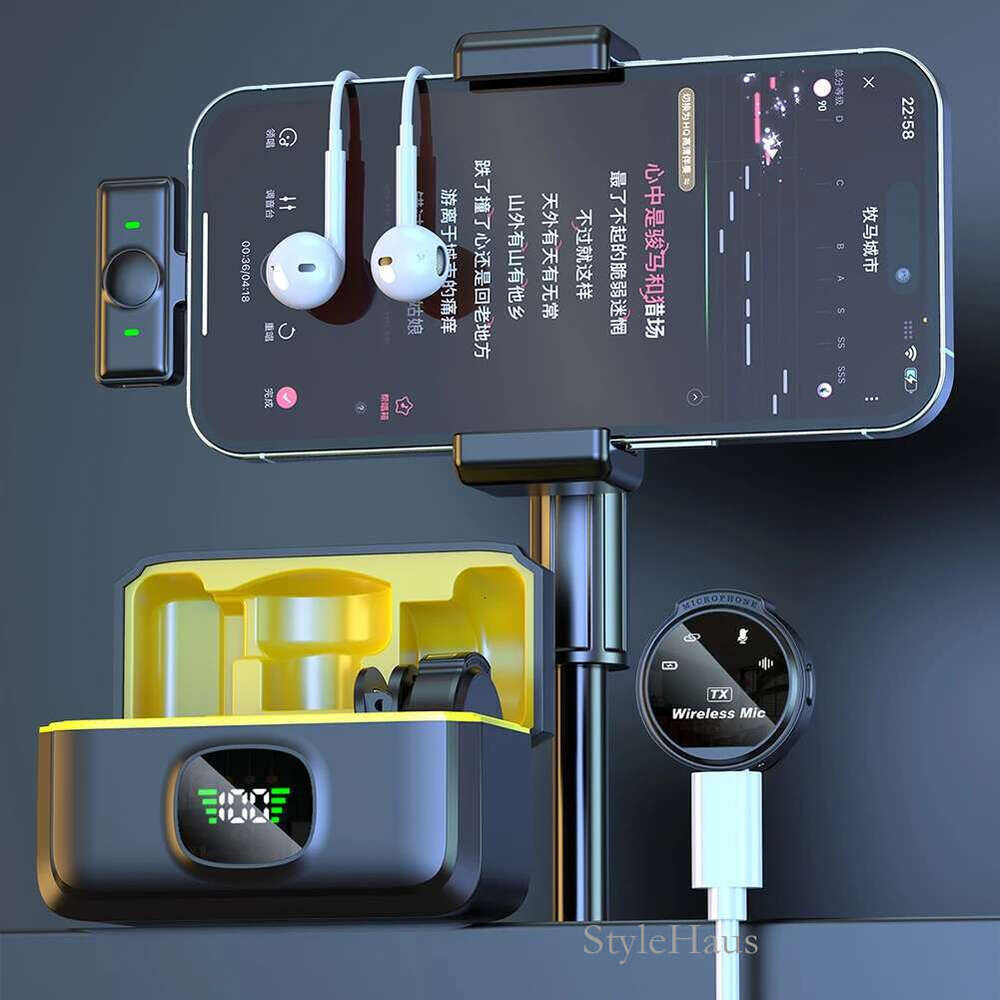 For Wireless Lavalier Lapel Microphone Android Type-C Phone Live Game Recording Interview with Magnetic Clip