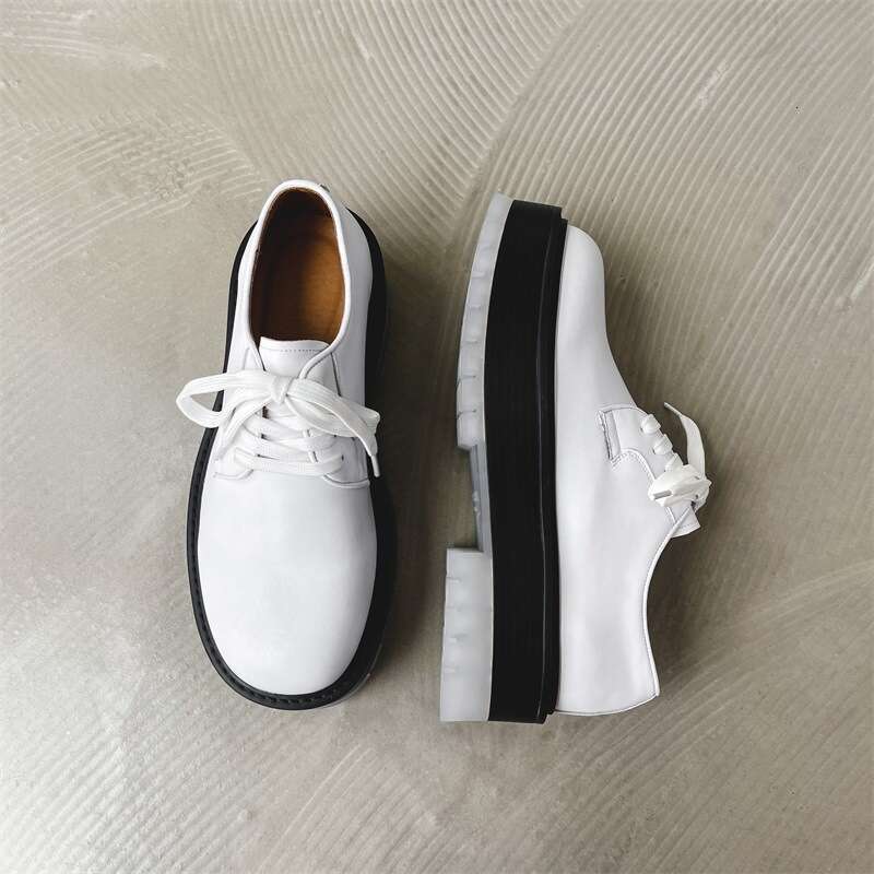 Jelly transparent big toe men's British style 2022 thick sole lace up hairstylist trendy business casual leather shoes