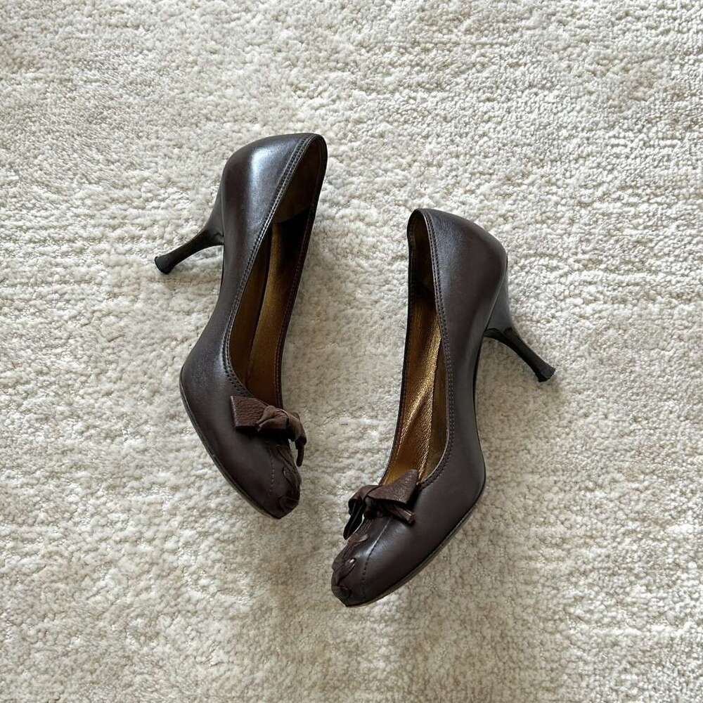 British Designer Shoe Bowknot Shallow High Heels Women 2025 New French Style Stiletto Single Shoes