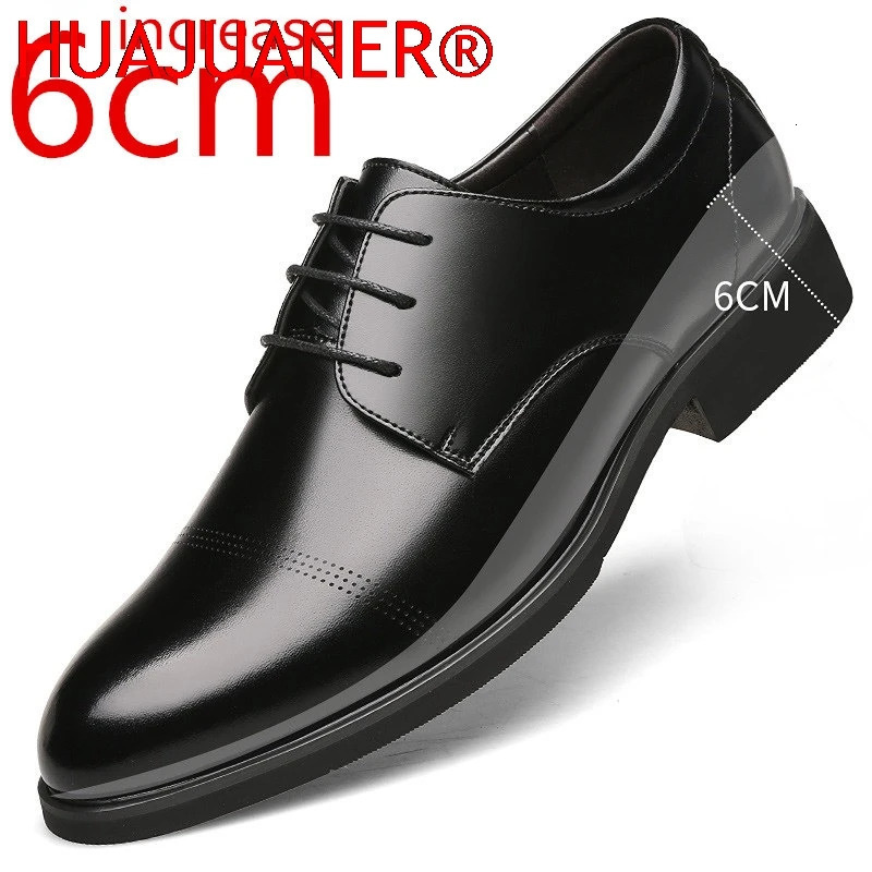 Height Increasing Shoes Men Taller Elevator Shoes 6CM Invisible Insole for Daily Mens Heighten Increased Wedding shoes Man 251103