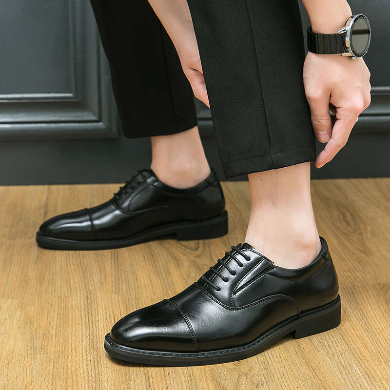 2023 Spring and Autumn New Large Sizes 38-46 Business Formal Three Joint Men's Leather Shoes