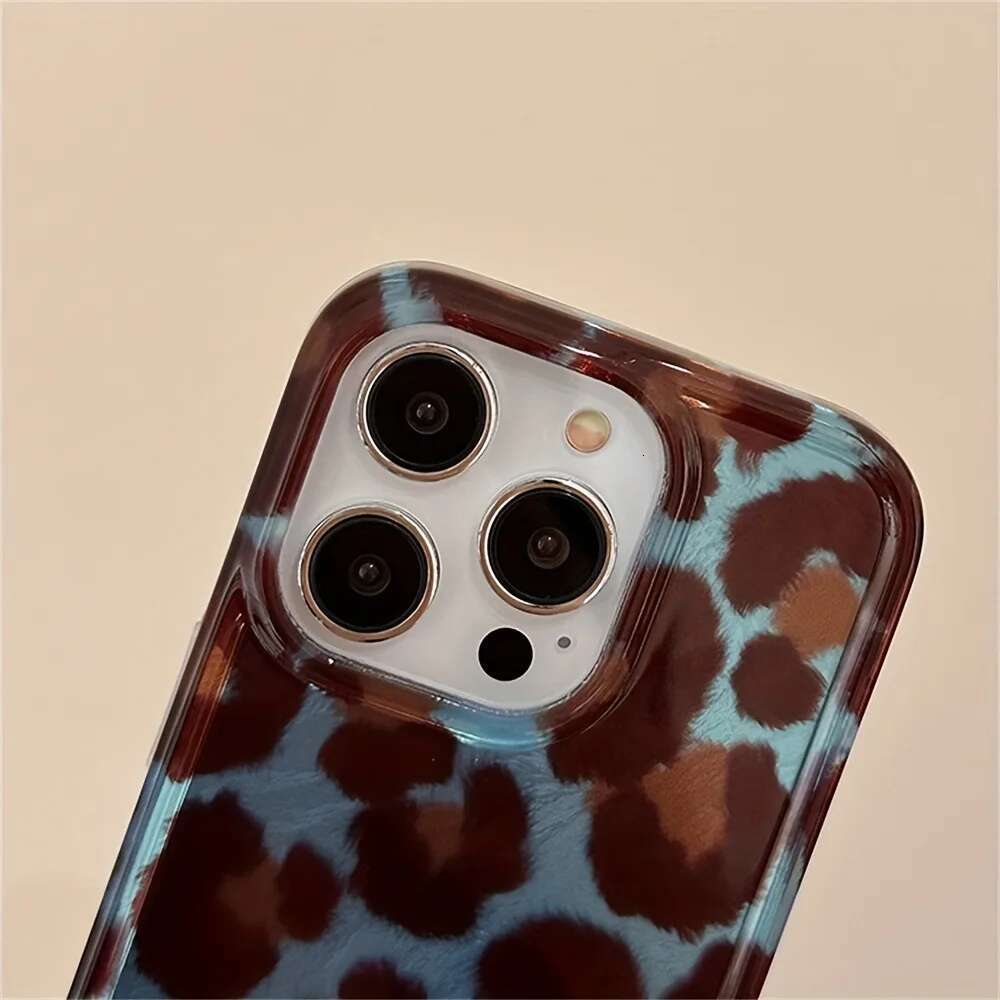 Simple Fashion Smudge Leopard Print Soft Phone Case For 15 Cases iPhone Pro Max 14 13 12 11 XS X XR 7 8 Plus 16 Cover