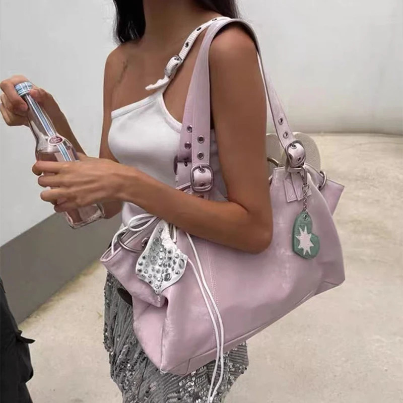 Light Tote Bag Koreanstyle Fashionable Shoulder Bag Highend Handbag Simple Largecapacity Casual Bag 251031