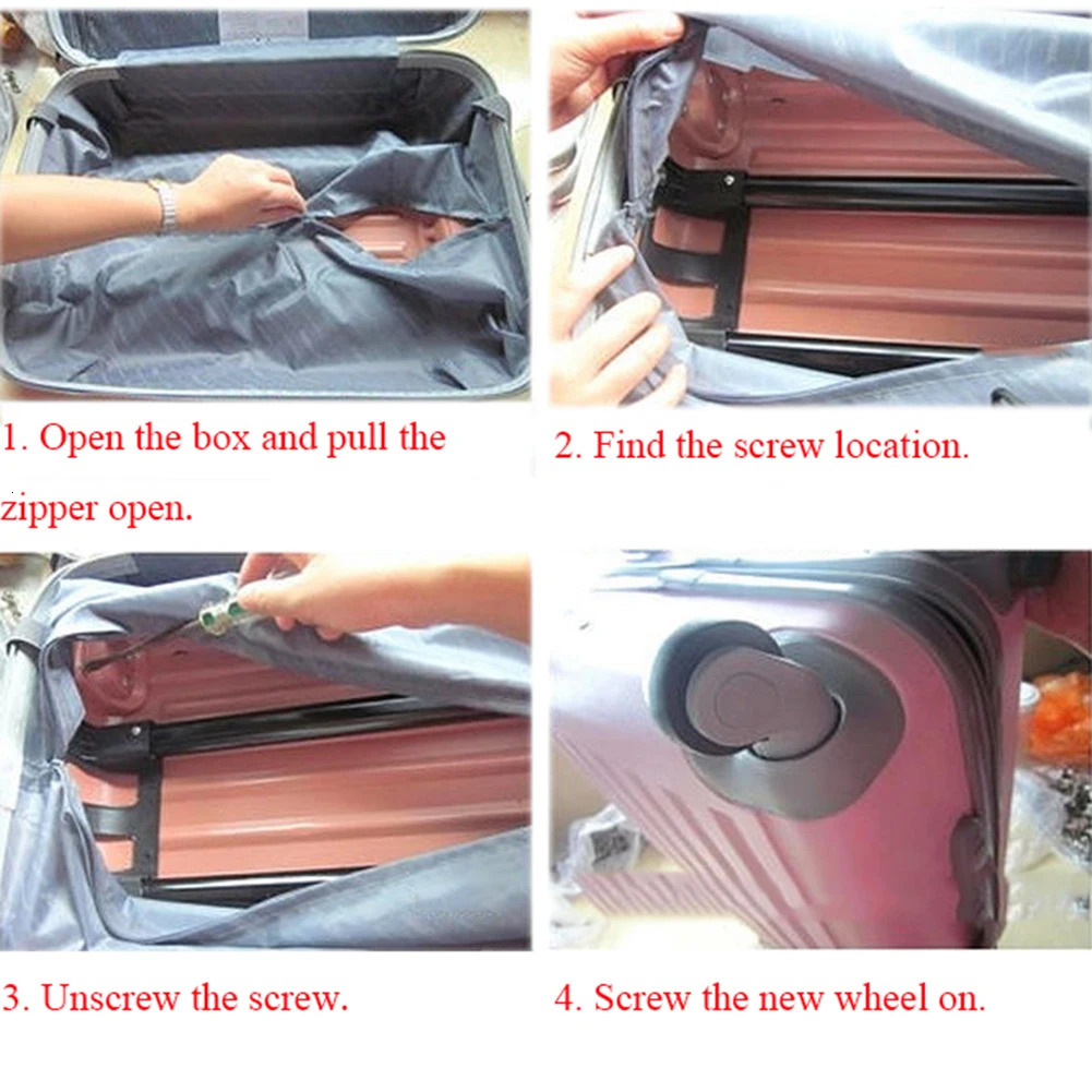 A08 A08 Silent Aircraft Wheels Trolley Case Luggage Universal Wheel Suitcase Repair Parts Accessories Replacement Wheels Caster 251031