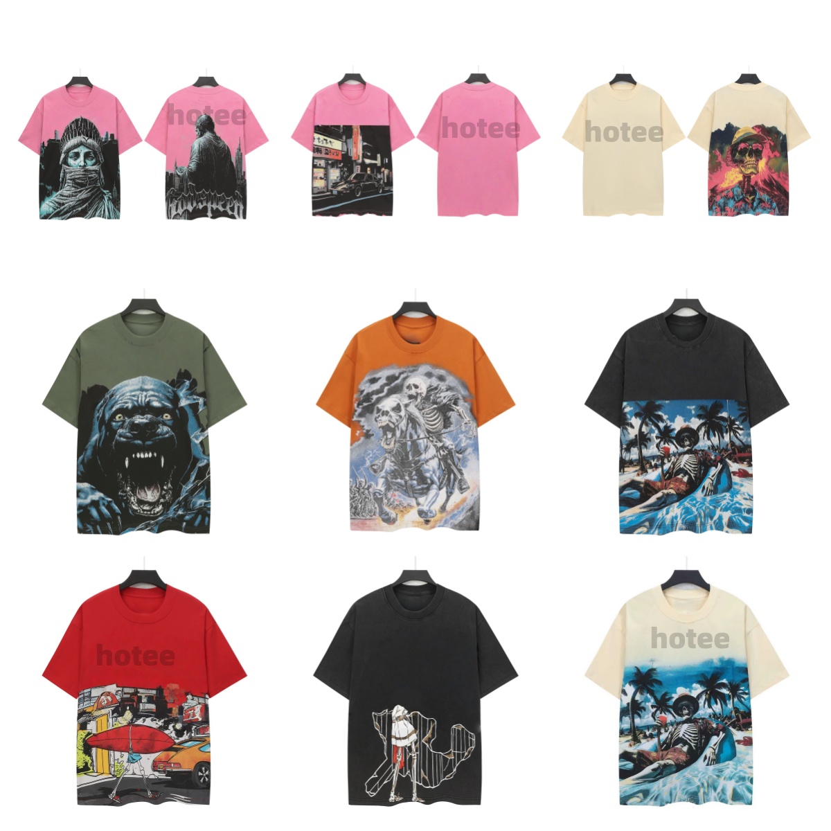 Mens T-shirt shirt Designer t shirt short sleeve beach hipster fabric Stree printing Men Women street High Quality Fashion washed black tee S-XL