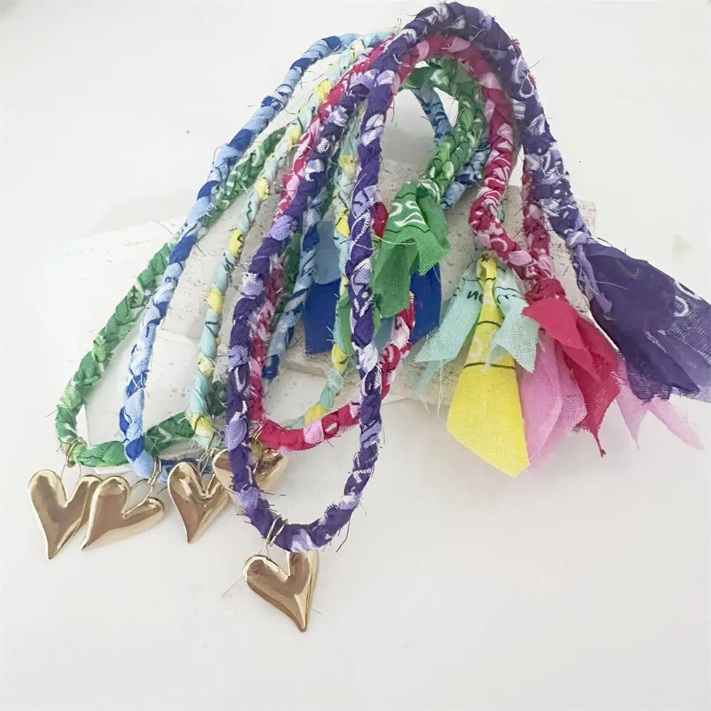 Geometric stainless steel heartshaped Bandana trendy necklace Summer Beach Vocation Jewelry 251031