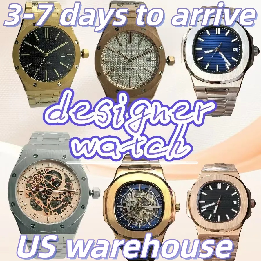watch designer watch watches men luxury watch skeleton mens watch waterproof stainless steel 41mm size with box