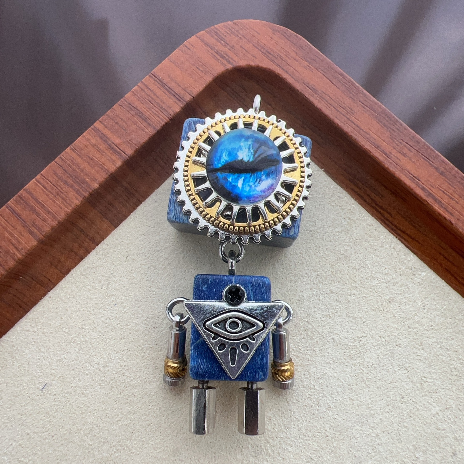 Punk Robot Pendant Niche Design Phone Keychain Charm Fashion Cartoon Necklace for Women Fadeless