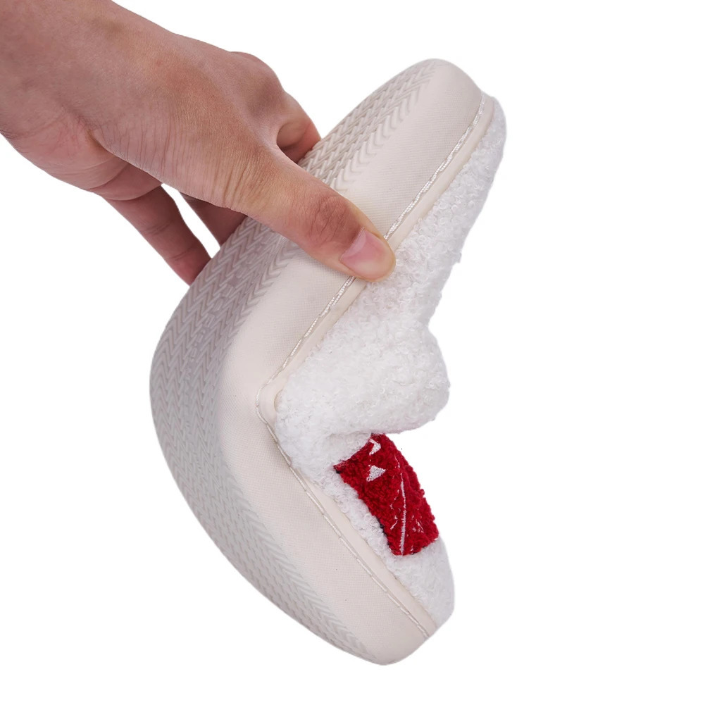 Winter Lovely Women Slippers Christmas Santa Claus Elk Plush Slippers Girls Fashion Indoor Slides Couples Soft Flat House Shoes 251031