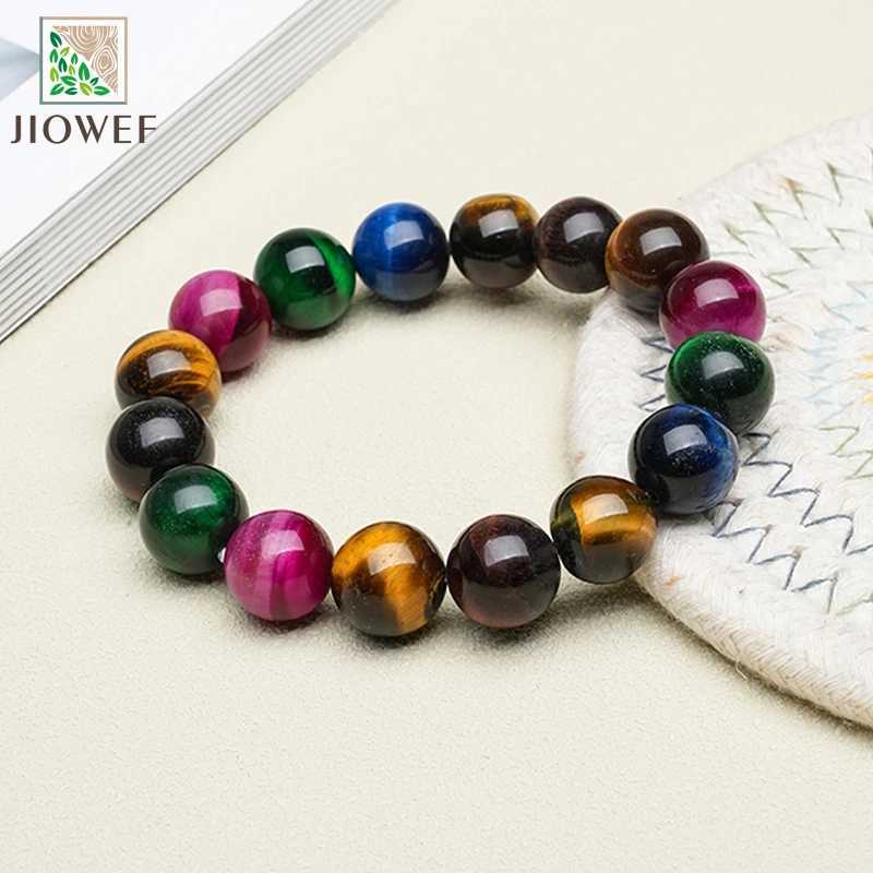 Mixed Color Tiger Eyes Made of Real Natural Stone Beads Body-Purifying Geniune for Women Pulsera 6/8/10/12mm C251105