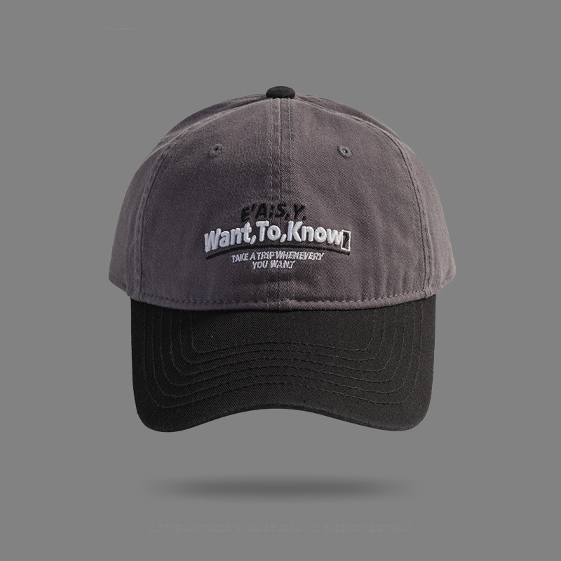 Designer hat Color blocked ins letter embroidery retro baseball cap fashionable design duckbill cap hats for women unisex free shipping adjustable Bas