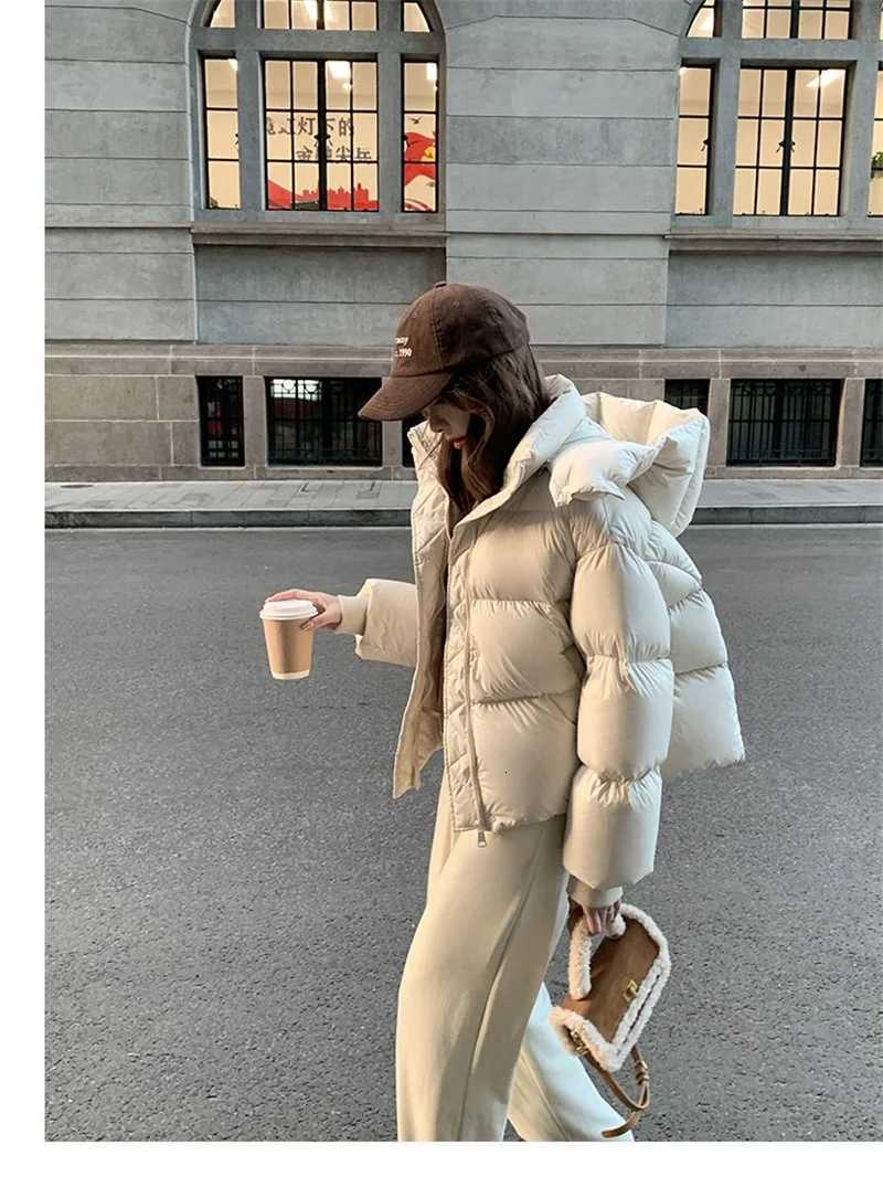 Cotton Jacket 2024 New Fashionable and Versatile Western Style Short Style Hooded Thick Cotton Jacket Loose Winter Cotton JacketT251105