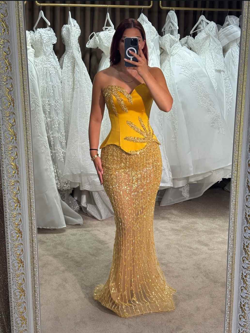 Glitter Beadeds Evening Dresses Sweetheart Sleeveless Mermaid Prom Gowns Sequins Celebrity Party Custom Made