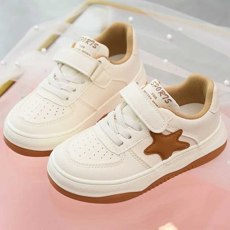 Childrens Sneakers Versatile Casual Shoes 2025 Spring Fall New Soft-Soled Kidsrens Shoes Breathable Boys White Shoes Girls FlatsT251105