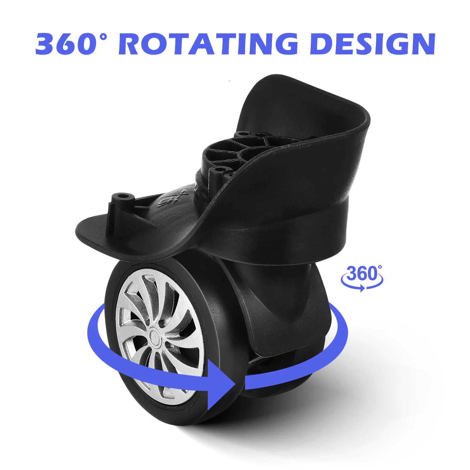 4pcs Suitcase Wheels Luggage Spare Roller Wheel Luggage Replacement Universal 360 Swivel Wheels Caster Trolley Case repair tool 251031