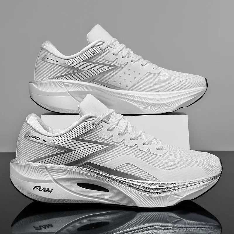 Carbon Plate Marathon Men Sports Running Shoes Air Cushion Lightweight Wen Athletic Gym Sneakers Hiking Jogging Footwear Y251104