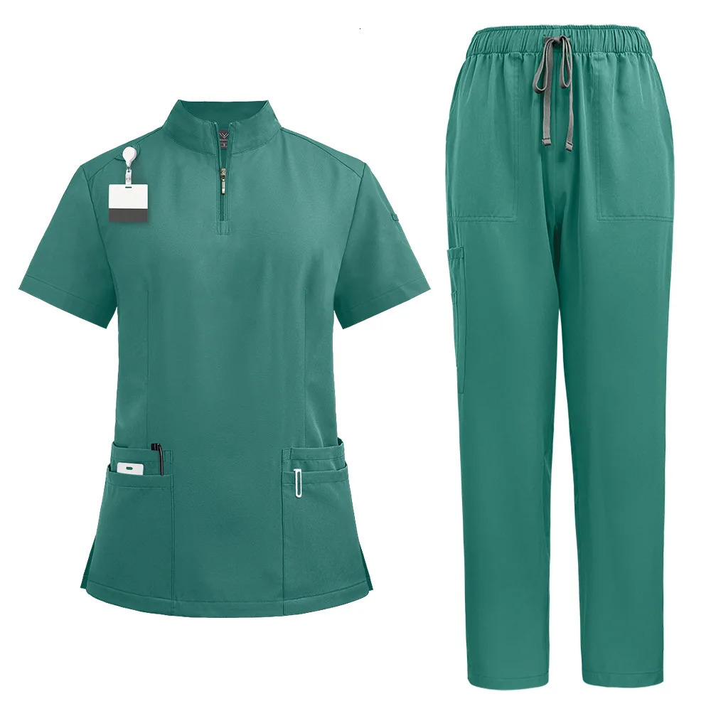 Hospital Scrub Suits Uniform Women Men Scrubs Set Beauty Work Clothes Nurse Accessories Dental Surgery Suit 251104
