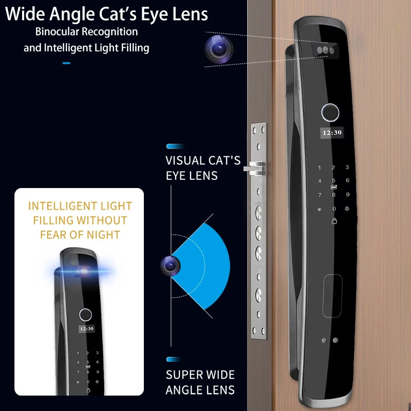 ome Biometric Recognition Smart Door Lock remote control Fingerprint Password IC Card APP Wifi Lock Unlock 250402