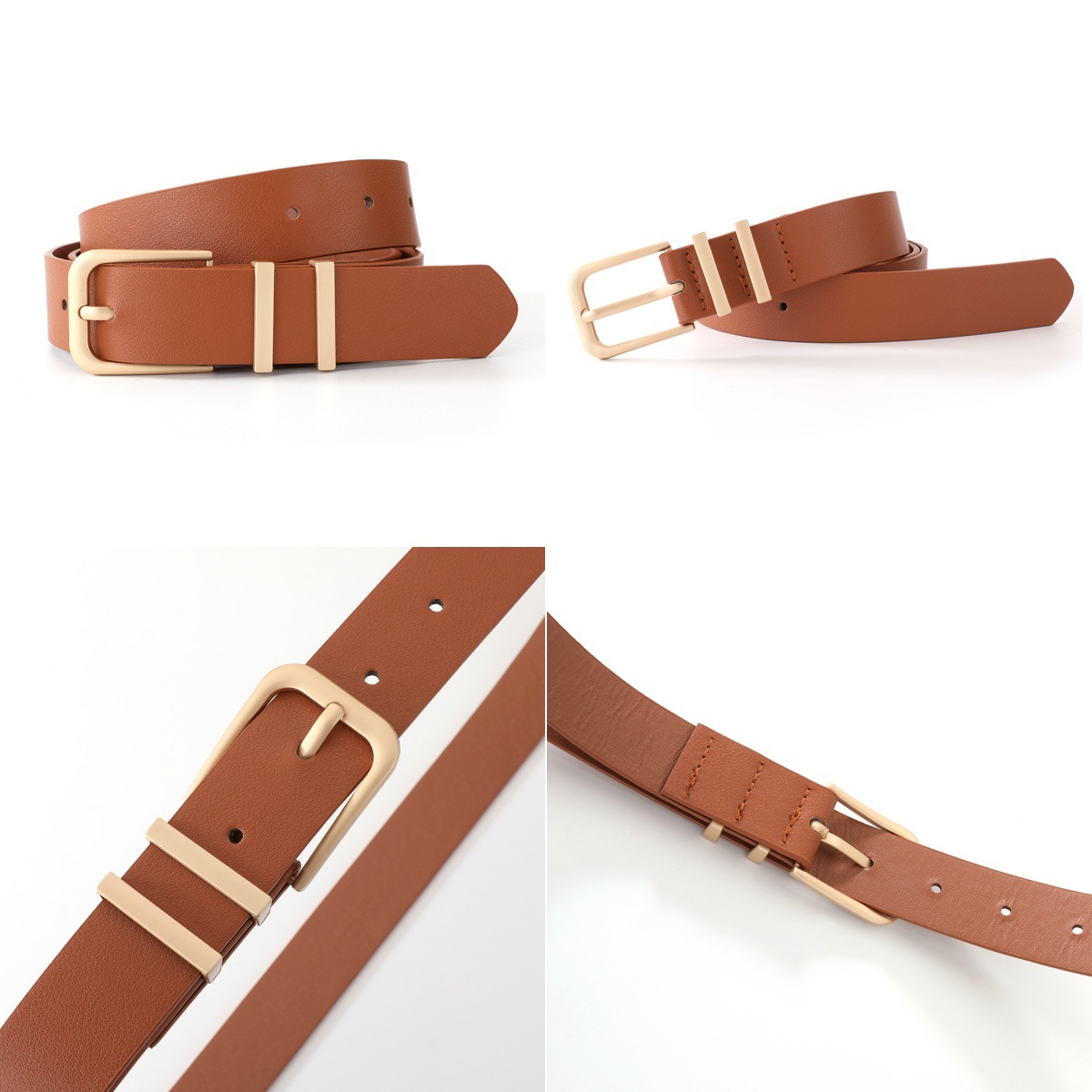 belts for women designer belt men Designer belt women belts ceinture luxe brown belt Simple and versatile decorative dress jeans fashion gold buckle w