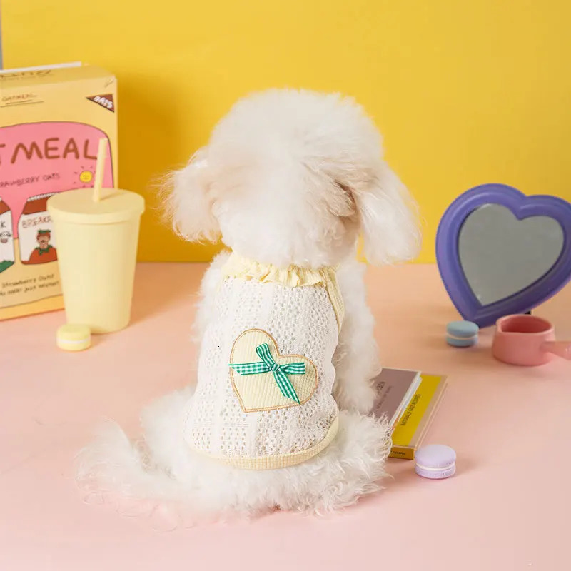 Pet Dog Suspenders Summer Dog Cooling Vest Bowknot Dog T-Shirt Puppy Clothes Cat Vests Chihuahua Bichon Girls Dog Costume 2025 250402