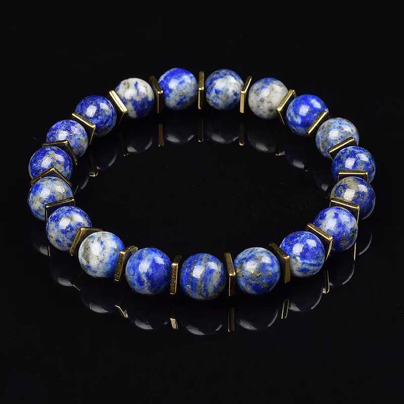 Grey Labradorite Beads Natural Stone And Golden Hematite Square Slice Moonstone Men Women High Guality Jewelry C251105