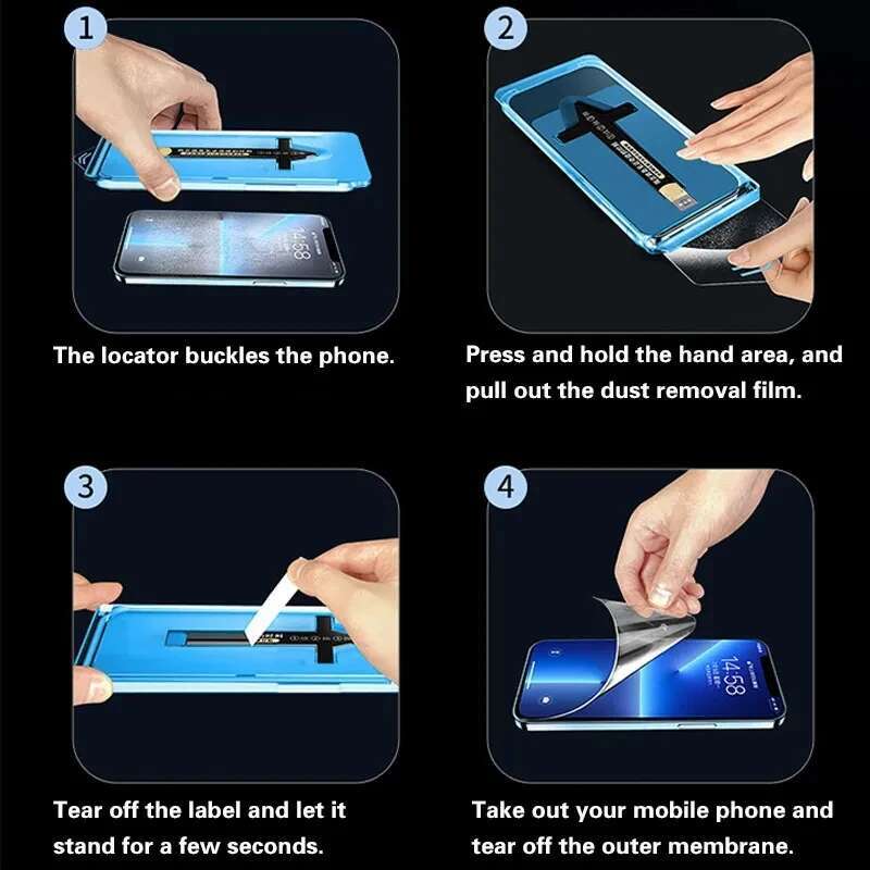1-2PCS Premium Tempered For iPhone 15 Plus 16 Pro Max Easy Installation Glass Dust Free Screen Protector