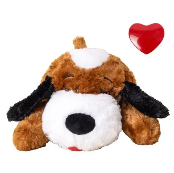 IFOYO Pet Heartbeat Puppy Behavior Training Dog Plush Pet Comfortable Sniffing Anxiety Relieves Sleep Assistance Doll Durable Falling Boat 250402