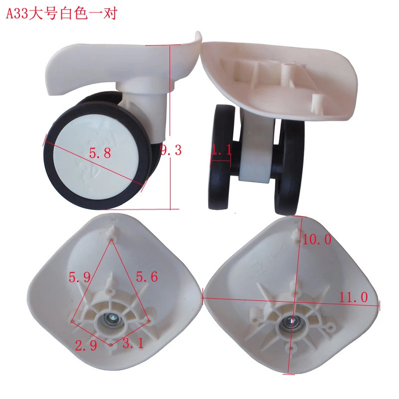 A33 DH17 DH17 Replacement Wheels for Suitcases Trolley Case Luggage Wheel Repair Parts Accessories Universal Luggage Wheel 251031