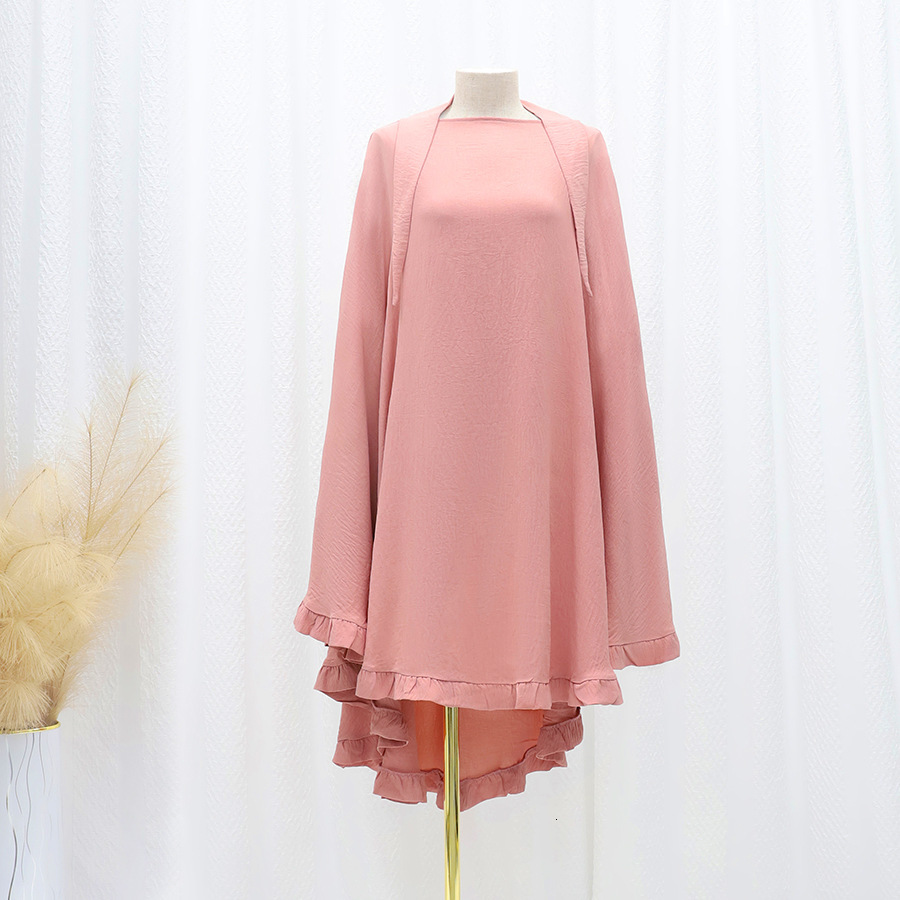 Solid Ruffled Headband With Large Swing Malay Solid Color Women's Headscarf Abaya Maxi Dresses Islamic Clothing