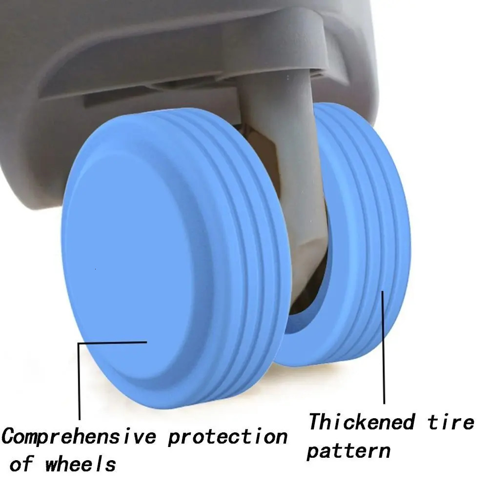 8Pcs Silicone Luggage Wheels Protector Cover Antislip Shock Absorption Luggage Caster Shoes Reduce Wheel Wear Reduce Noise8Pcs 251031