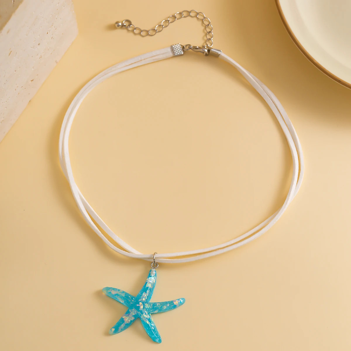 y2k Large Resin Starfish Pendant Necklace for Women Trendy Summer Beach Vacation Jewelry on Neck Fashion Accessories Female 251031