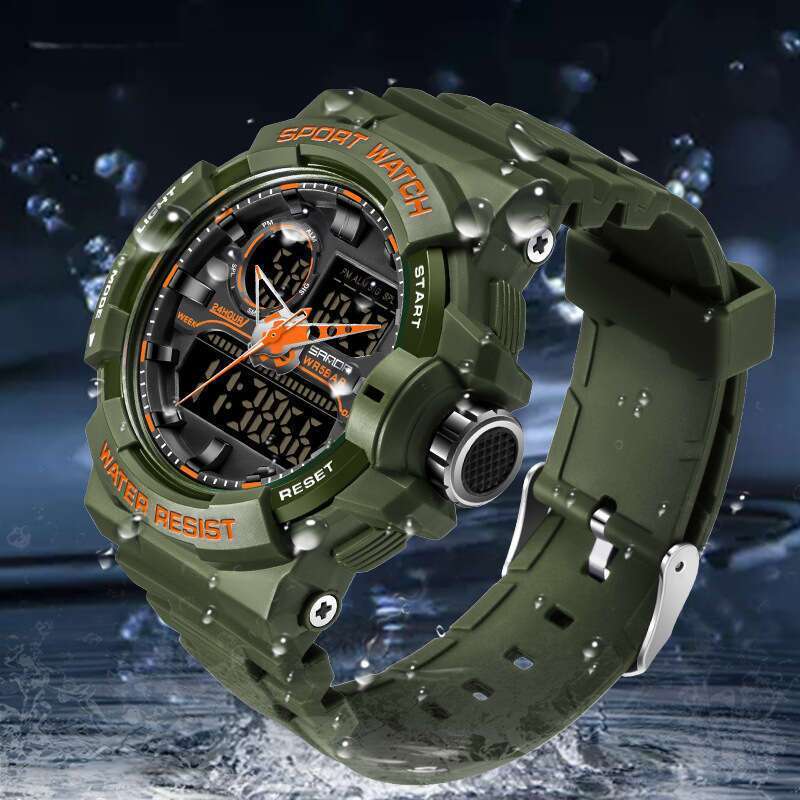 DHwatches Sanda New Style Personality Casual Men's Electronic Multi-Functional Trendy Cool Watch Outdoor Sports Waterproof Wristwatch