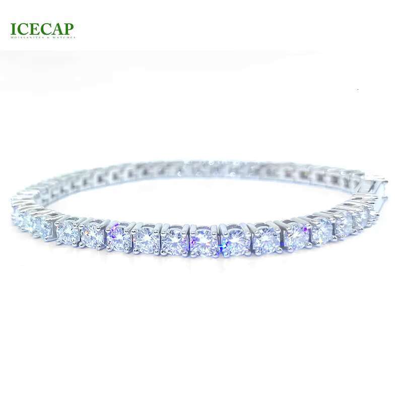 Wholesale Friendship Tennis Lab Diamond Bracelet Custom 925 Sterling Silver Bracelet Moissanite Iced Out Bracelet for Women
