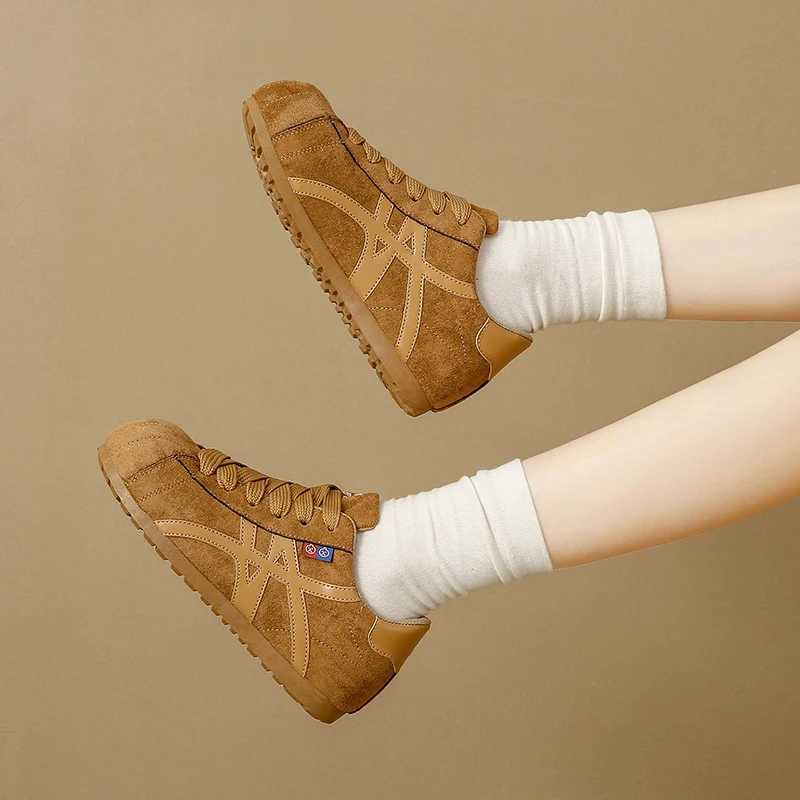 Fall New Style Platformed Merlot Lace-up High-top School Shoes Anti-slip and Durable Wens Casual Sneakers Y251105