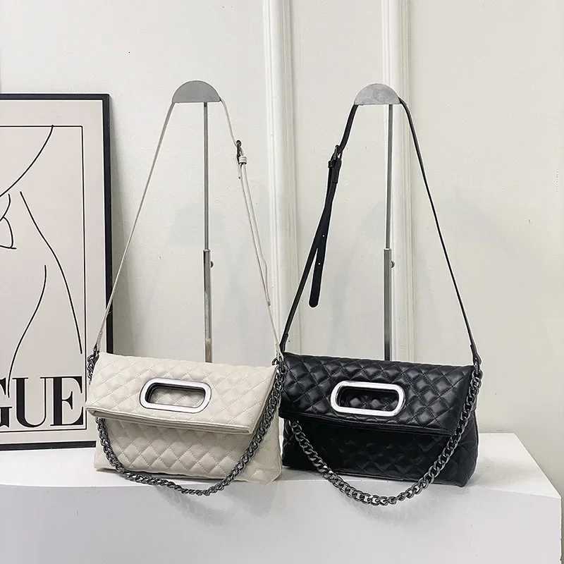 New fashion diamond chain underarm womens bag niche folding handbag temperament versatile shoulder messenger bag Z251104