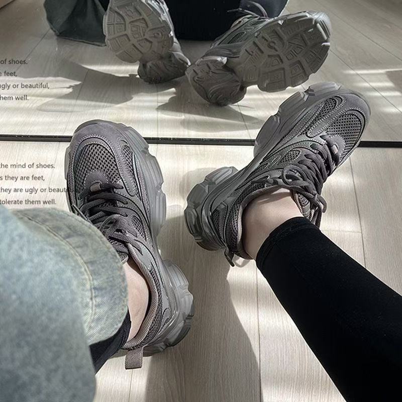 Versatile Breathable Sports Shoes For Autumn And Winter 2025, Popular Instagram Dad Shoes, Dirt Resistant Thick Soled Sports And Leisure Shoes For Chi